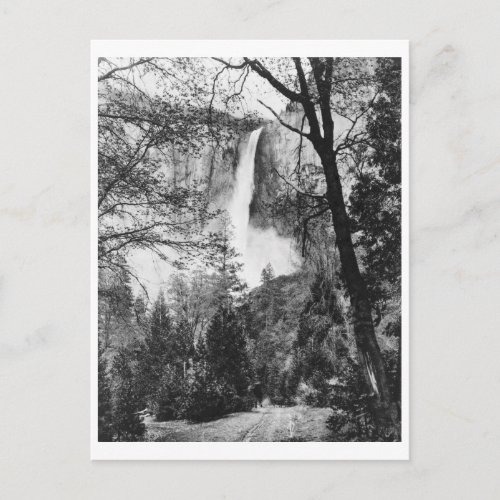 Yosemite Bridal Veil Falls Vintage California Postcard