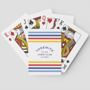 Yosemite Cabin Club Custom Crest Park Stripe Poker Cards