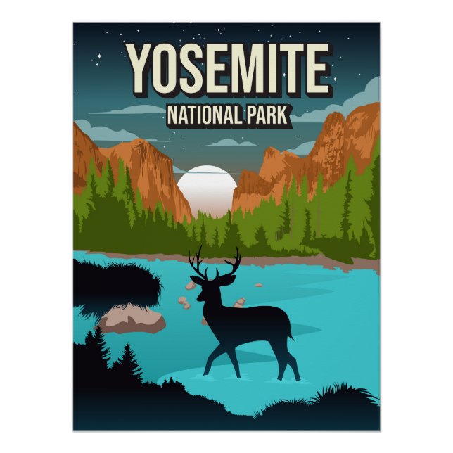 Yosemite California National Park Nature Poster (Front)