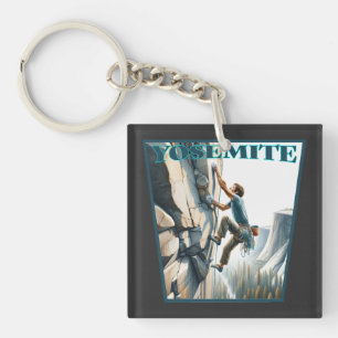 Yosemite California Rock Climbing Keychain