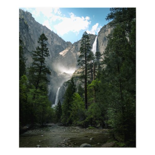 Yosemite California Waterfall Nature Landscape Photo Print