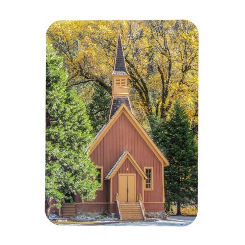 Yosemite Chapel In Autumn Magnet