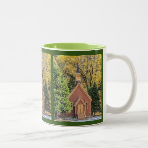 Yosemite Chapel In Autumn Two_Tone Coffee Mug