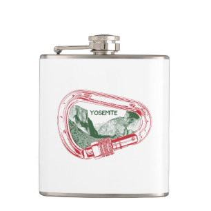 Yosemite Climbing Carabiner Hip Flask