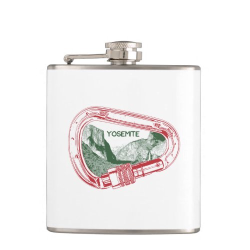 Yosemite Climbing Carabiner Hip Flask