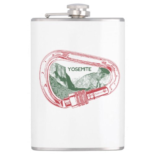 Yosemite Climbing Carabiner Hip Flask