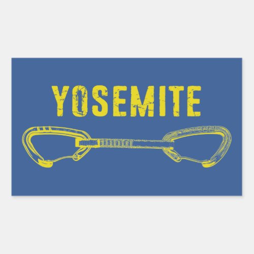 Yosemite Climbing Quickdraw Rectangular Sticker