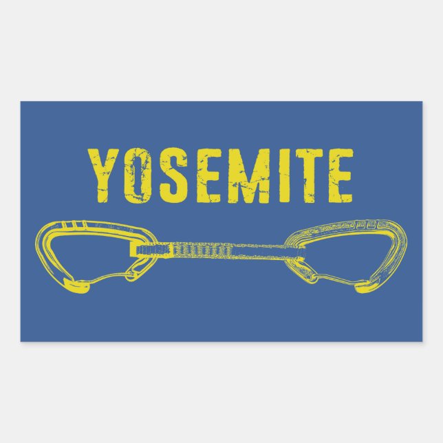 Yosemite Climbing Quickdraw Rectangular Sticker (Front)