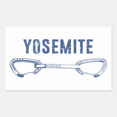 Yosemite Climbing Quickdraw Rectangular Sticker