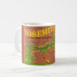 Yosemite Coffee Mug<br><div class="desc">Yosemite National Park vintage postcard map repurposed on a mug.  Such a fun gift for a park fan or hiker.</div>