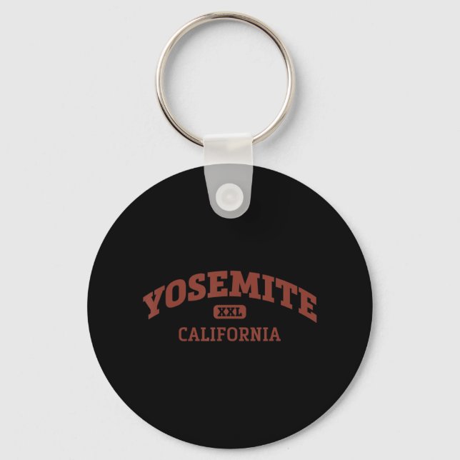 Yosemite College Style Rock Climbing Area Design 9 Keychain (Front)