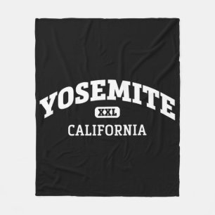 Yosemite College Style Rock Climbing Area Design Fleece Blanket