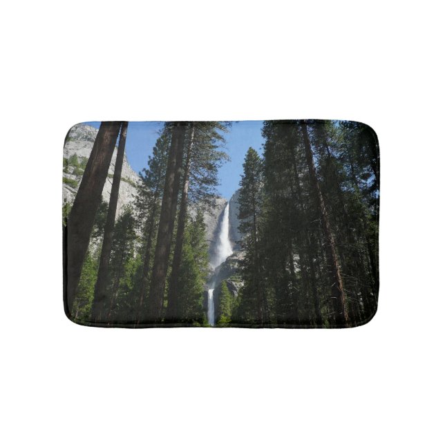 Yosemite Falls and Woods Landscape Photography Bath Mat (Front)