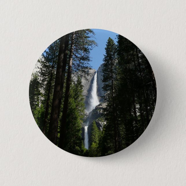 Yosemite Falls and Woods Landscape Photography Button (Front)