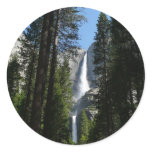 Yosemite Falls and Woods Landscape Photography Classic Round Sticker
