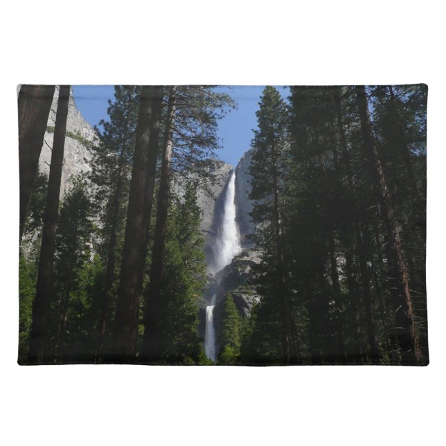 Yosemite Falls and Woods Landscape Photography Cloth Placemat (Front)