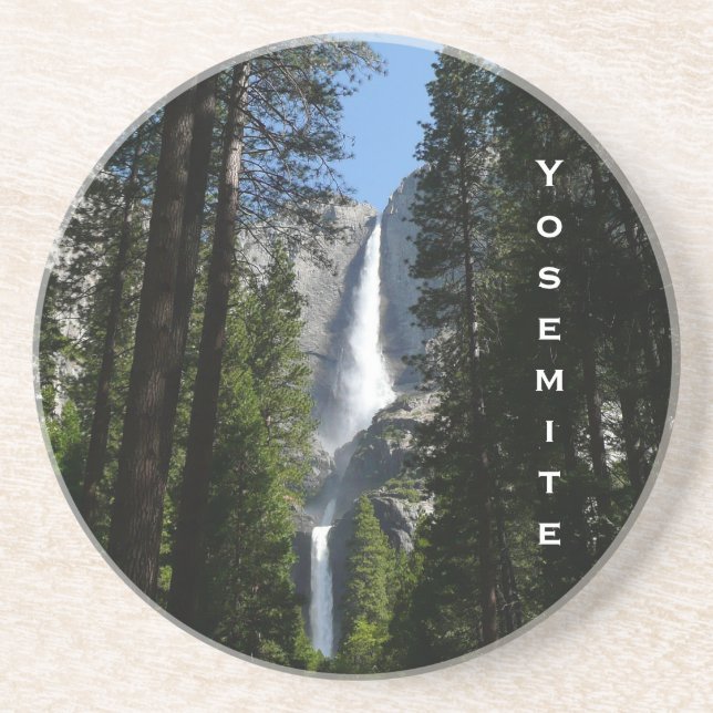 Yosemite Falls and Woods Landscape Photography Coaster (Front)
