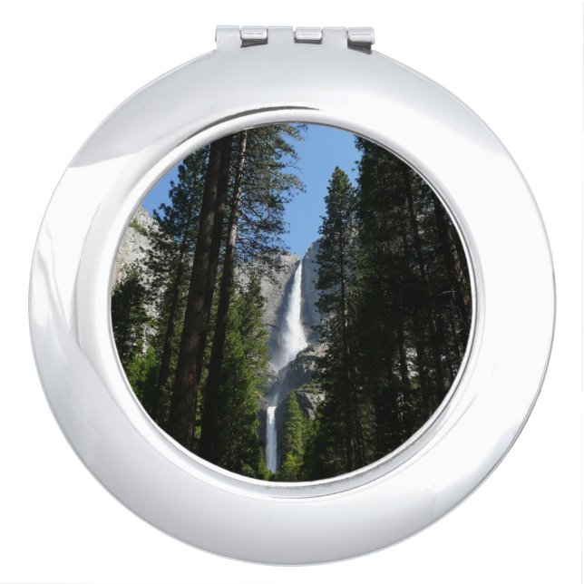 Yosemite Falls and Woods Landscape Photography Compact Mirror (Front)