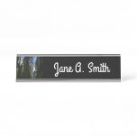 Yosemite Falls and Woods Landscape Photography Desk Name Plate