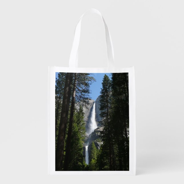 Yosemite Falls and Woods Landscape Photography Grocery Bag (Front)