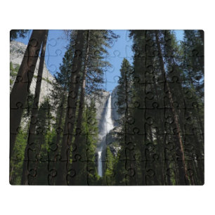 Yosemite Falls and Woods Landscape Photography Jigsaw Puzzle