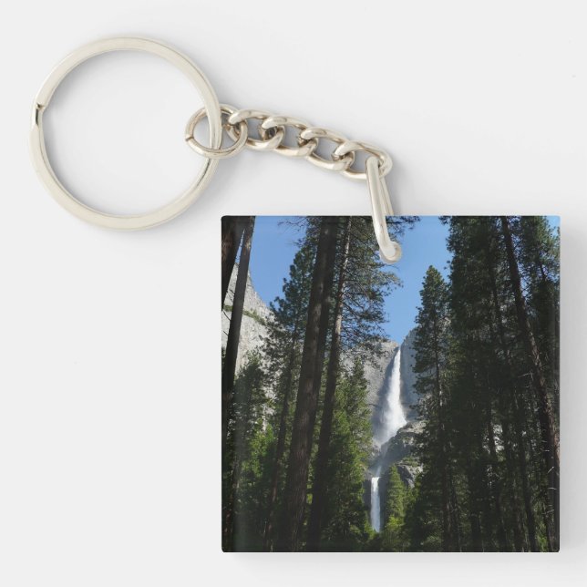 Yosemite Falls and Woods Landscape Photography Keychain (Front)