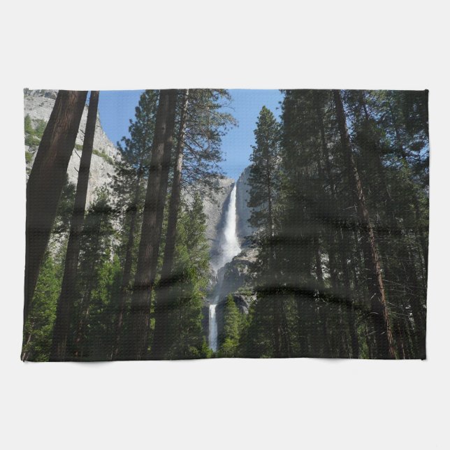 Yosemite Falls and Woods Landscape Photography Kitchen Towel (Horizontal)