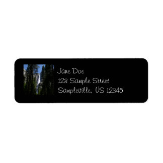 Yosemite Falls and Woods Landscape Photography Label