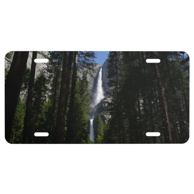 Yosemite Falls and Woods Landscape Photography License Plate (Front)
