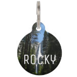 Yosemite Falls and Woods Landscape Photography Pet ID Tag