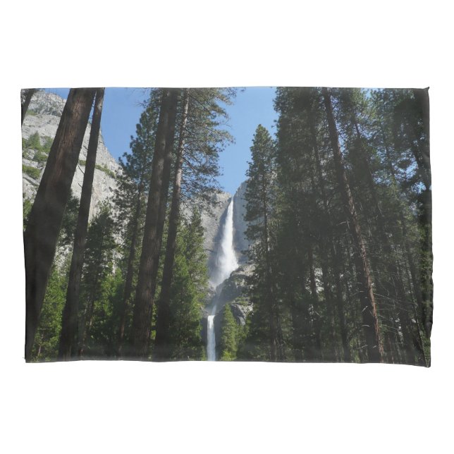 Yosemite Falls and Woods Landscape Photography Pillow Case (Front)