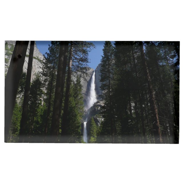 Yosemite Falls and Woods Landscape Photography Place Card Holder (Front)