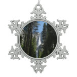 Yosemite Falls and Woods Landscape Photography Snowflake Pewter Christmas Ornament