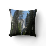 Yosemite Falls and Woods Landscape Photography Throw Pillow