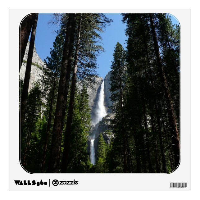 Yosemite Falls and Woods Landscape Photography Wall Decal (Front)