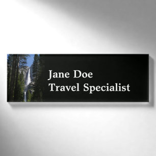 Yosemite Falls and Woods Name Tag