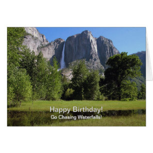 Yosemite Falls California Birthday Cards