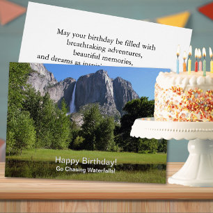 Yosemite Falls California Birthday Cards