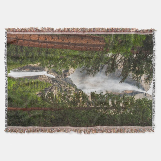 Yosemite Falls, California Throw Blanket (Front)