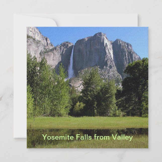Yosemite Falls from Valley in California Invitation (Front)
