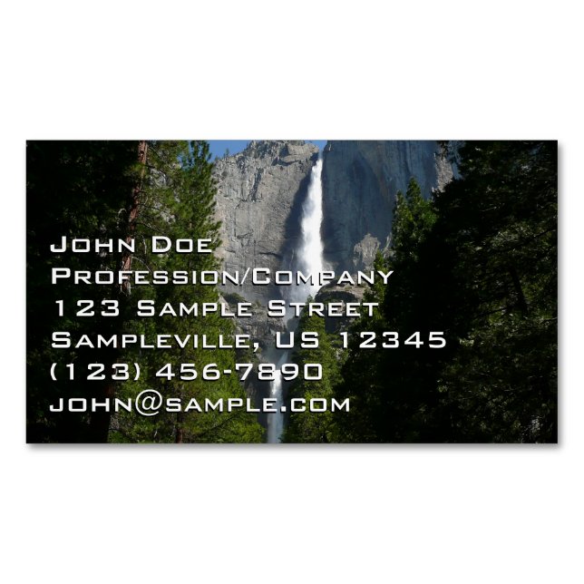 Yosemite Falls II from Yosemite National Park Business Card Magnet (Front)
