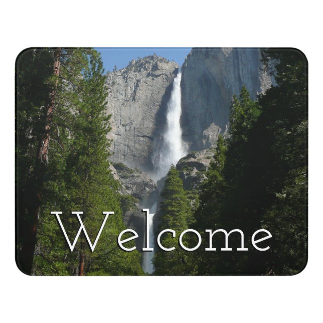 Yosemite Falls II from Yosemite National Park Door Sign (Contemporary Front)