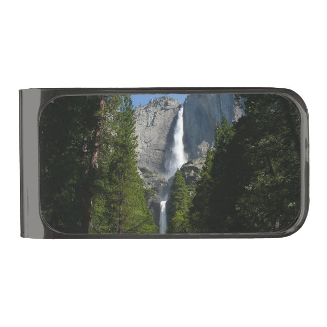 Yosemite Falls II from Yosemite National Park Gunmetal Finish Money Clip (Front)