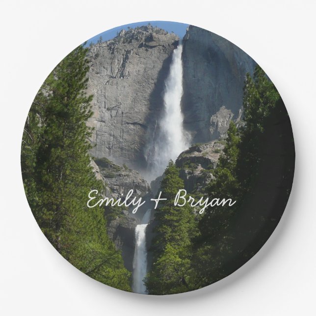 Yosemite Falls II from Yosemite National Park Paper Plates (Front)