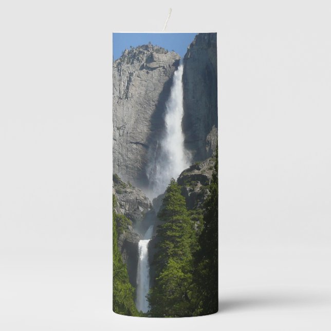 Yosemite Falls II from Yosemite National Park Pillar Candle (Front)