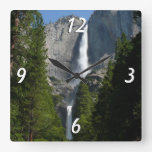 Yosemite Falls II from Yosemite National Park Square Wall Clock