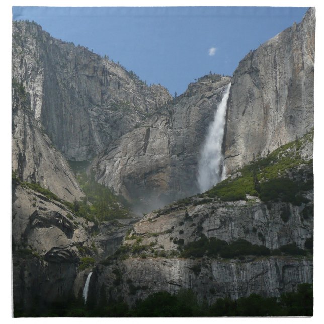 Yosemite Falls III from Yosemite National Park Cloth Napkin (Front)