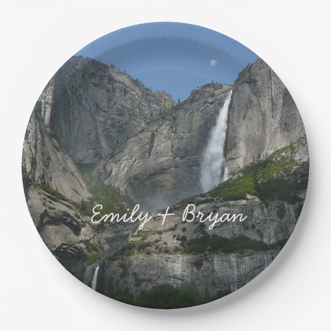 Yosemite Falls III from Yosemite National Park Paper Plates (Front)