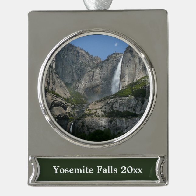 Yosemite Falls III from Yosemite National Park Silver Plated Banner Ornament (Front)