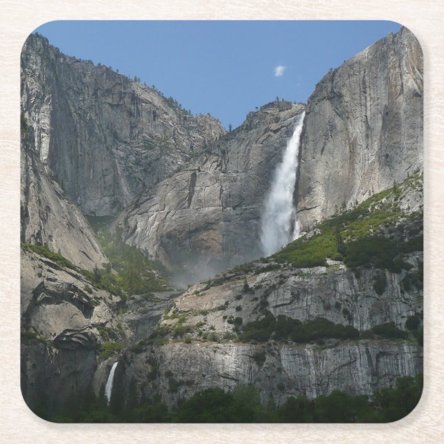 Yosemite Falls III from Yosemite National Park Square Paper Coaster (Front)